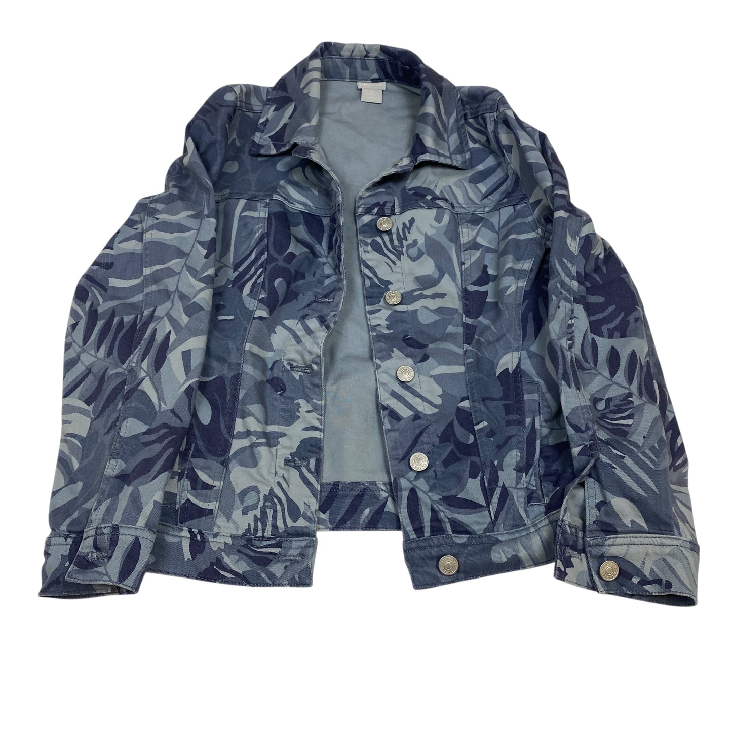 Jacket Denim By Chicos In Blue Denim, Size:S