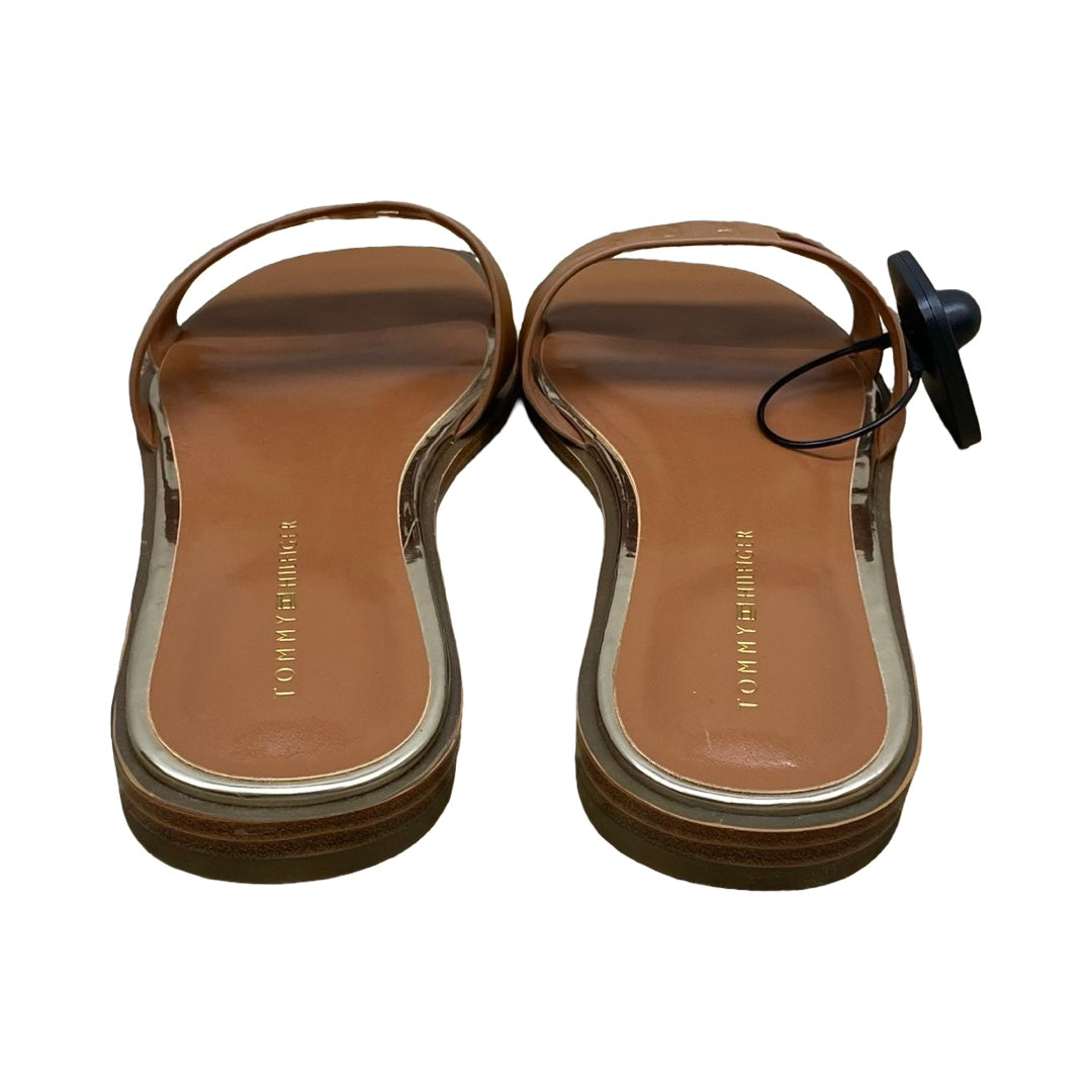 Sandals Flats By Tommy Hilfiger In Brown, Size:8.5