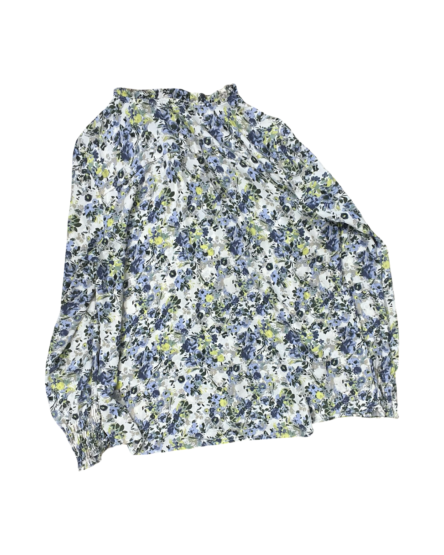 Blouse Ls By Maurices In Blue & White, Size:Xl