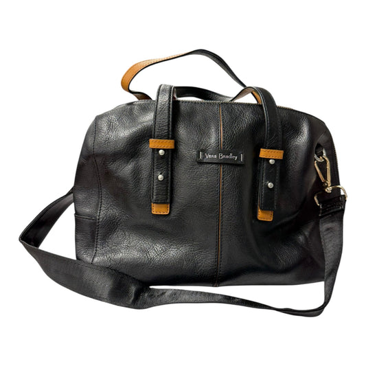 Handbag Leather By Vera Bradley In Black & Brown, Size:Medium