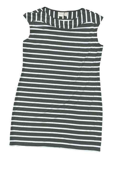 Dress Casual Midi By Chicos In Grey, Size:L