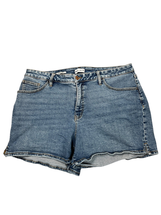 Shorts By Ava & Viv In Blue Denim, Size:Xl