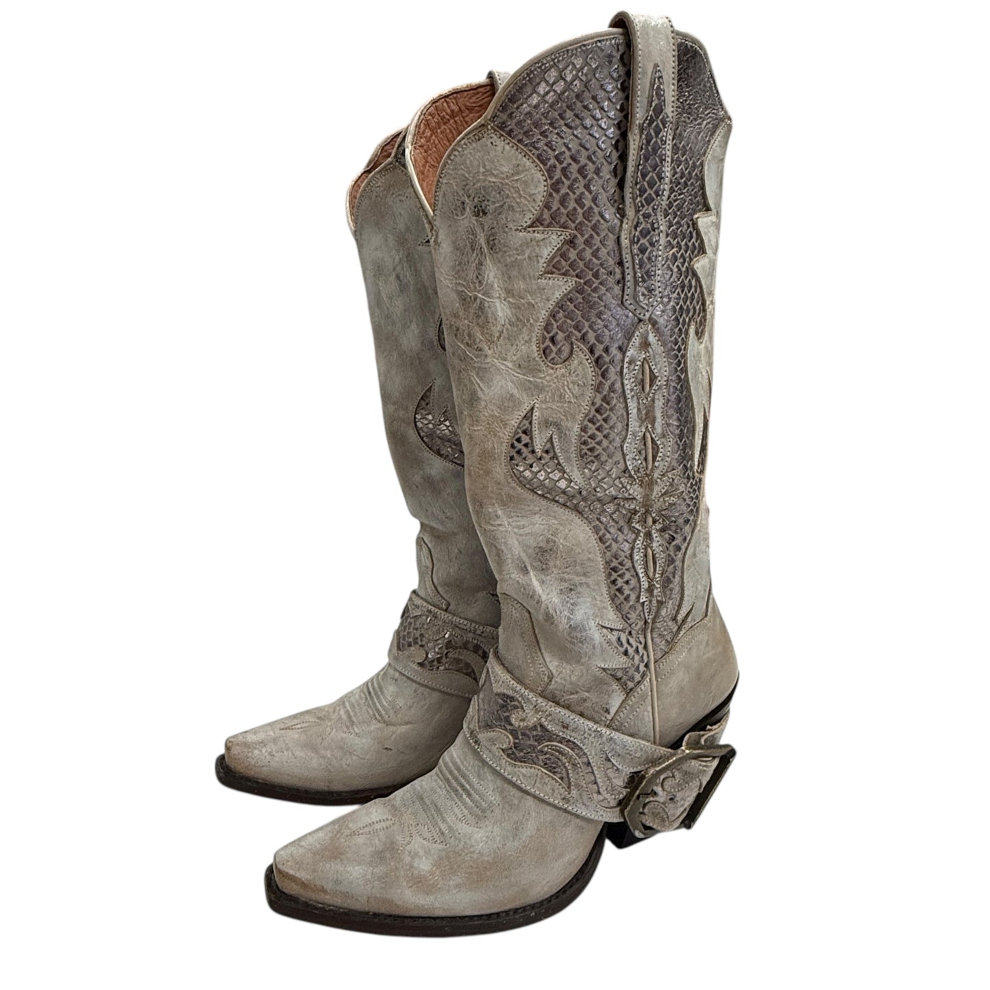 Sydney Snip Toe Western Boots By Dan Post In Grey, Size: 8.5