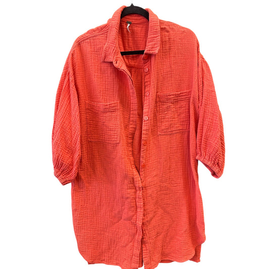Dress Casual Short By Young Fabulous & Broke In Coral, Size:L