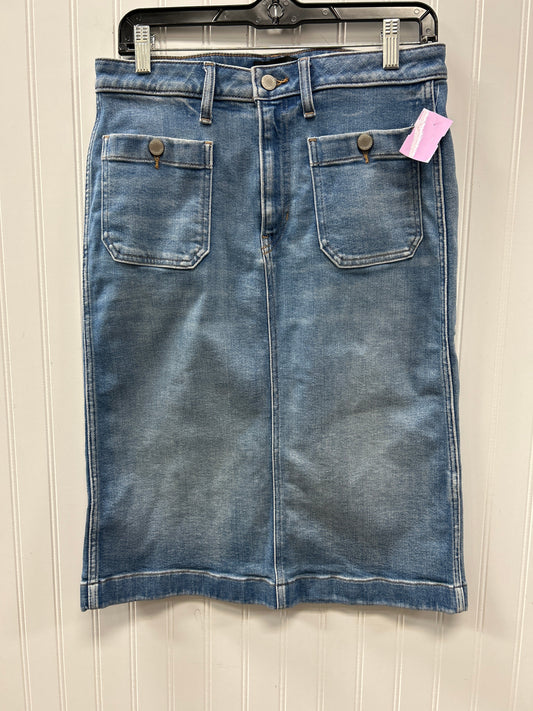 Skirt Midi By Banana Republic In Blue Denim, Size:8