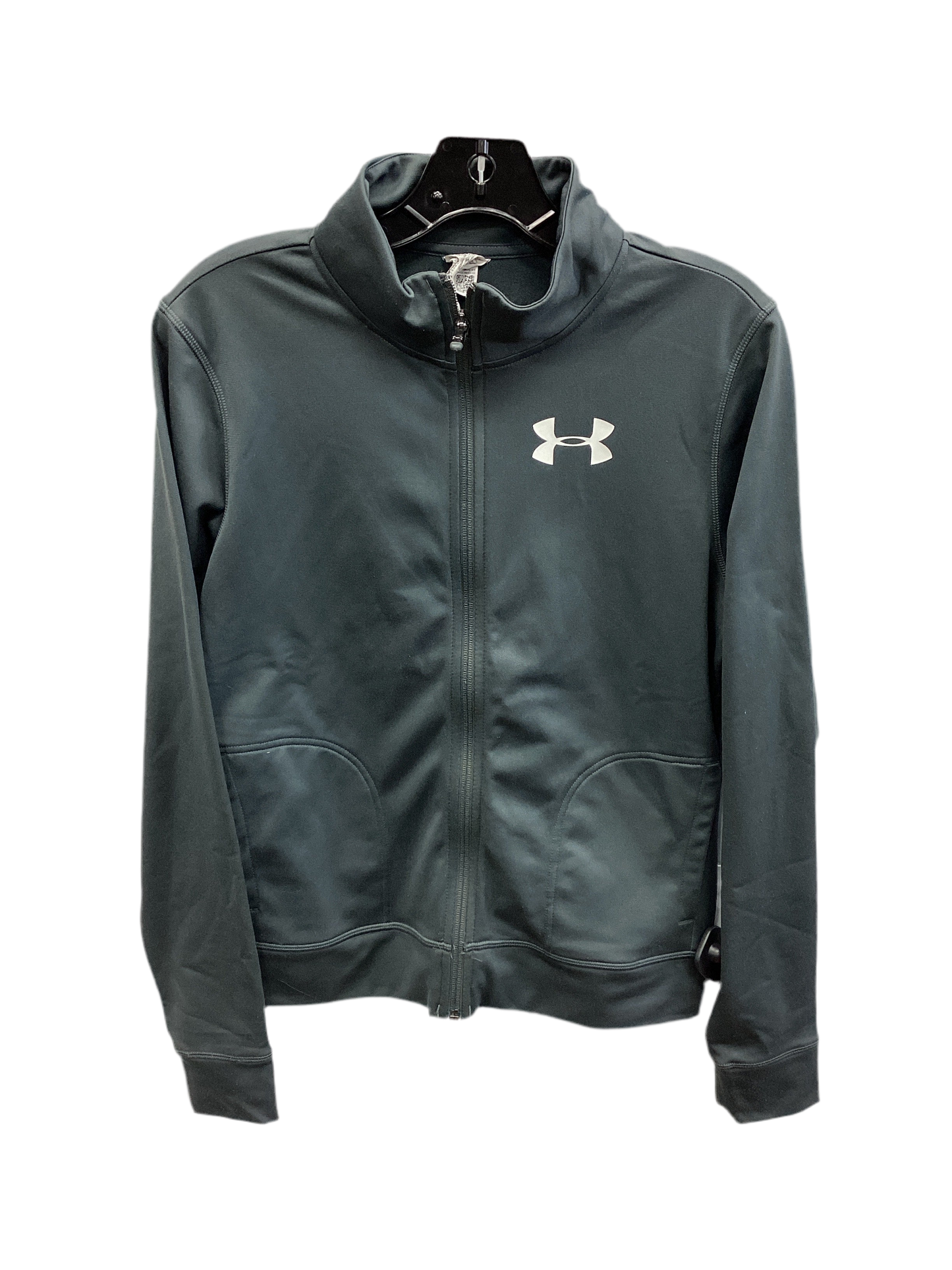 Athletic Top Ls Collar By Under Armour In Grey, Size:S