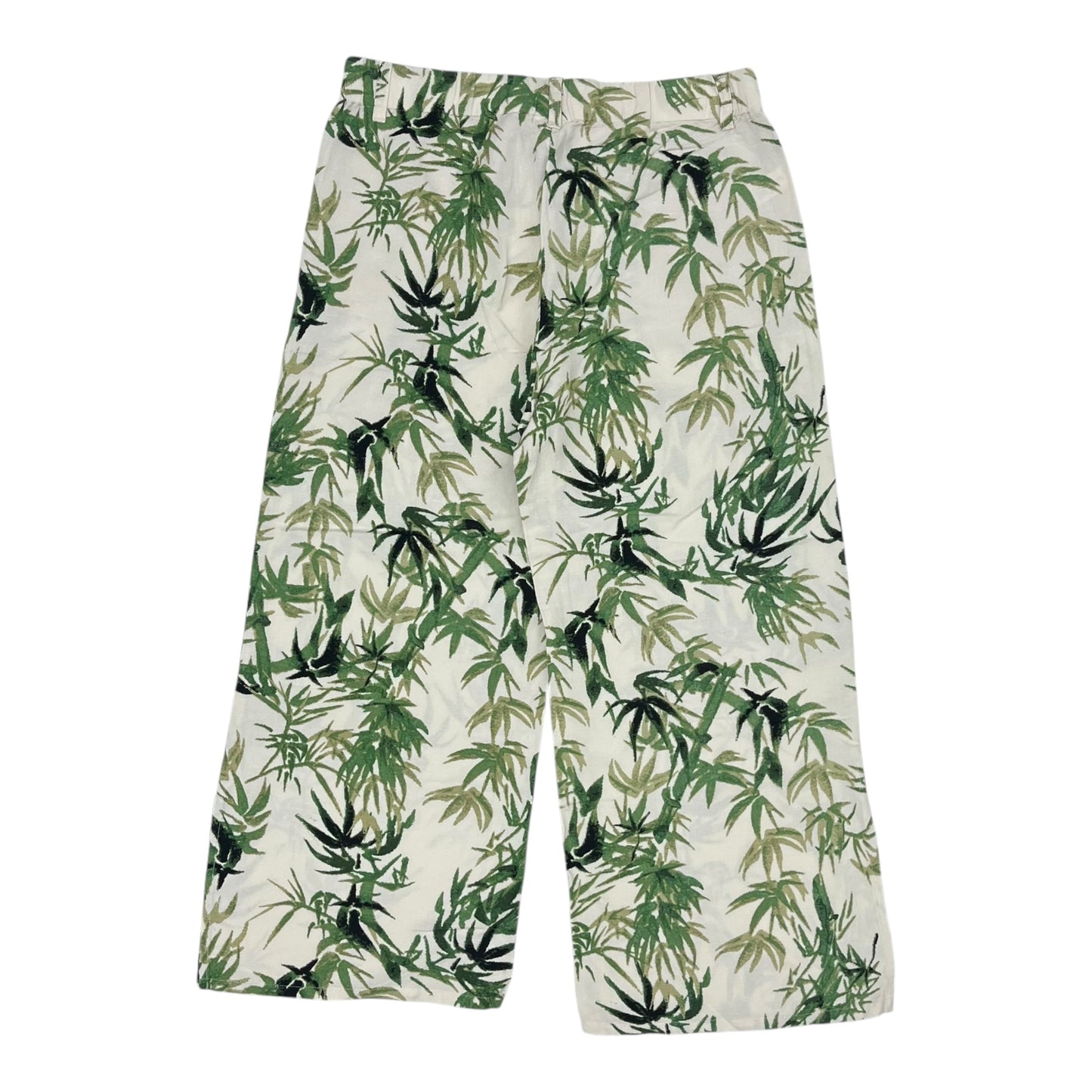 Pants Linen By J. Jill In Green & Tan, Size:Medium