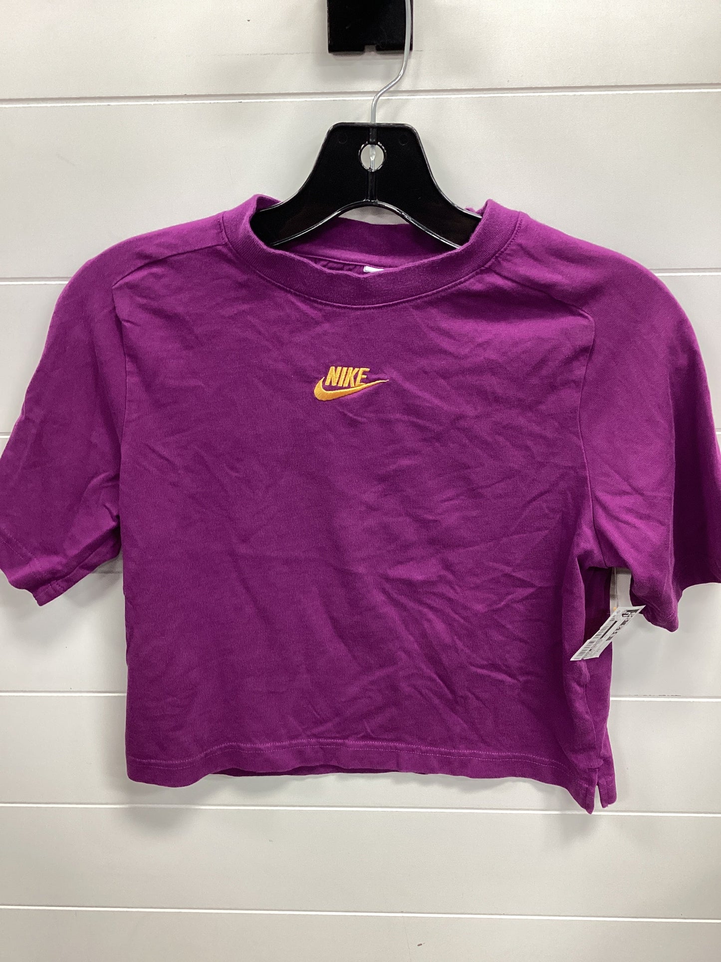 Athletic Top Ss By Nike Apparel In Purple, Size:Xs
