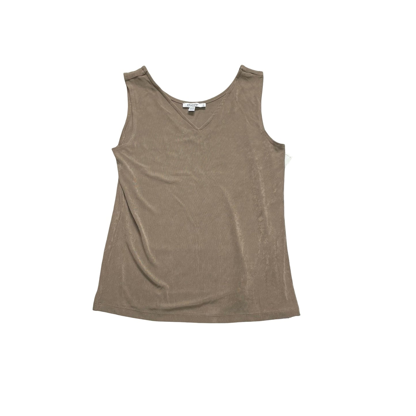 Top Sleeveless By Chicos In Tan, Size:M