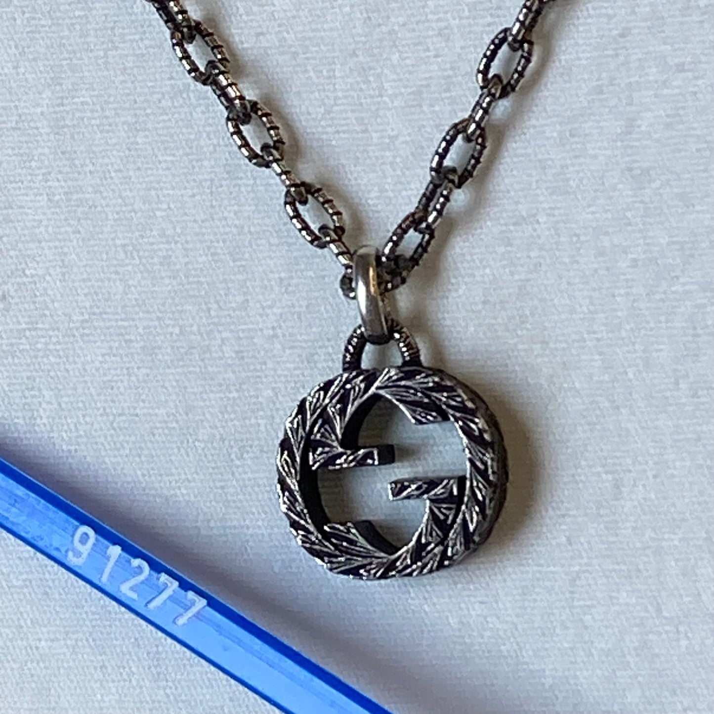 Necklace Luxury Designer By Gucci In Silver