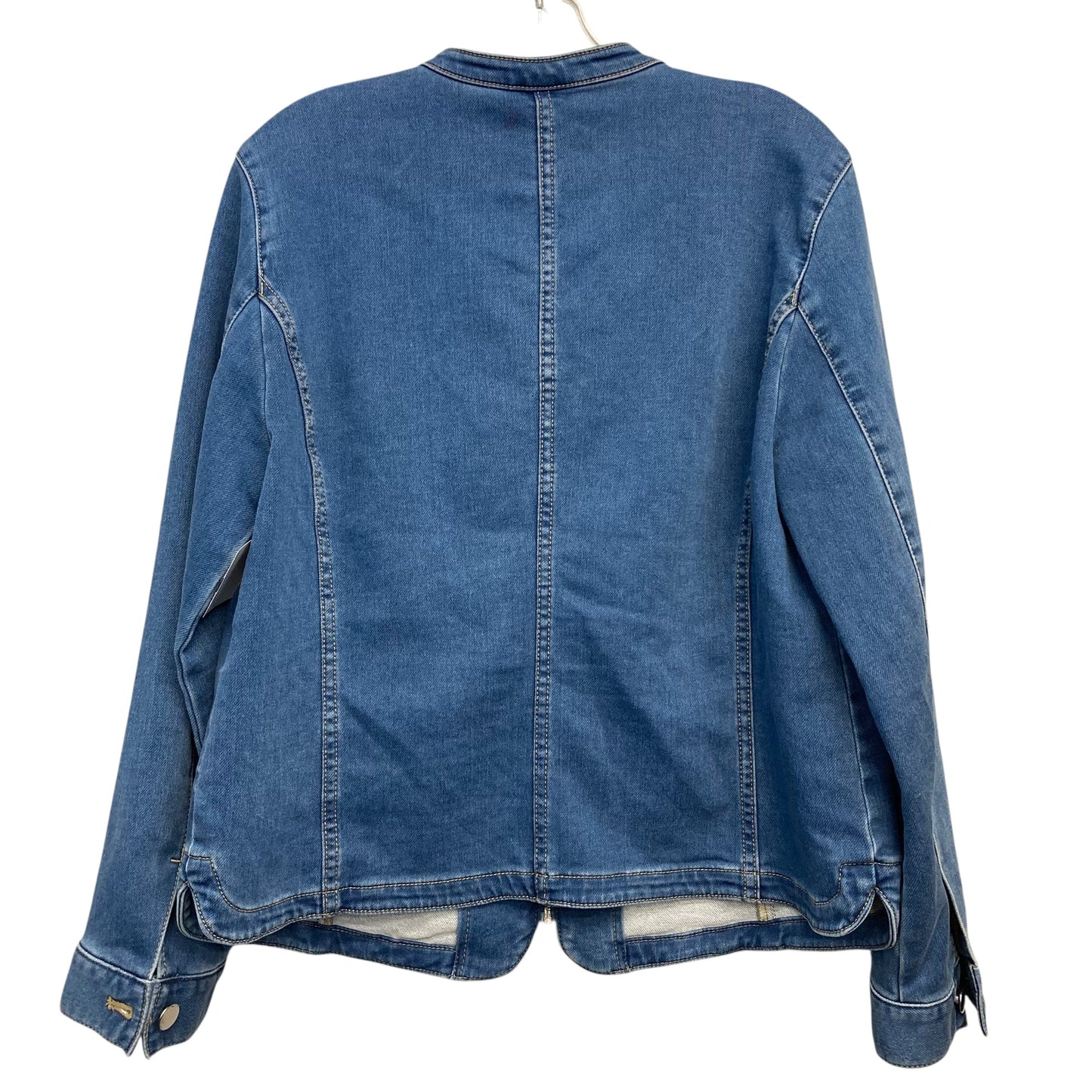 Jacket Denim By Chicos In Blue Denim, Size:L