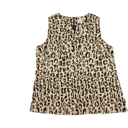 Top Sleeveless By Cabi In Animal Print, Size:L