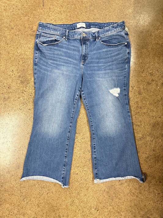 Jeans Flared By Lane Bryant In Blue Denim, Size:22