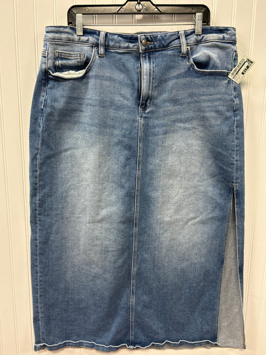 Skirt Maxi By Arula In Blue Denim, Size:1X