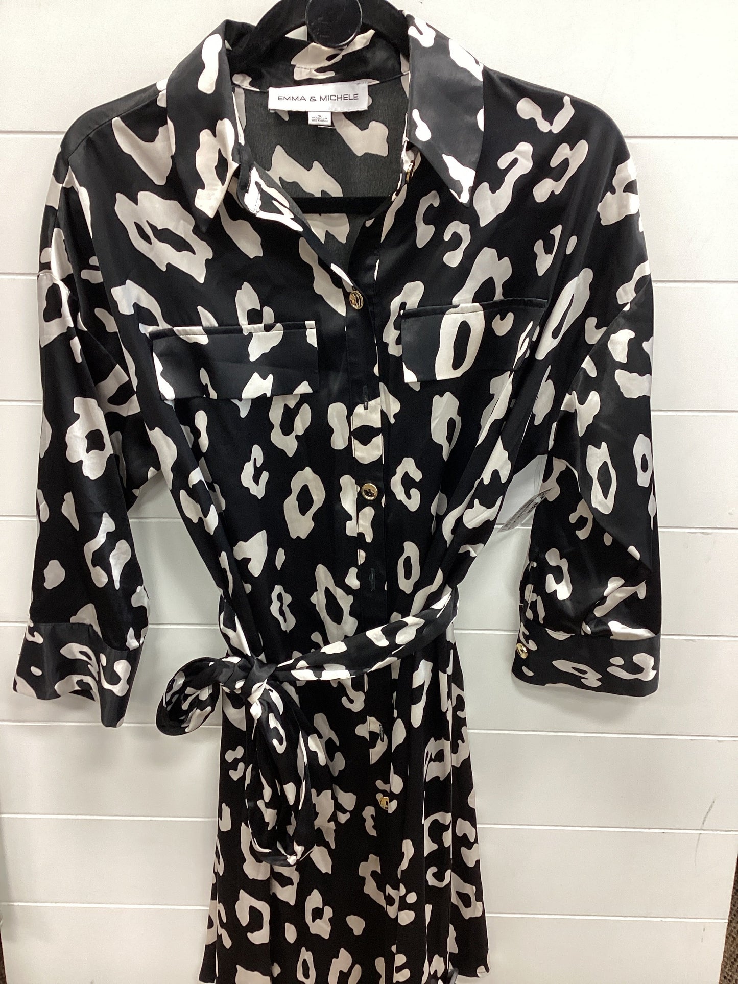 Dress Casual Midi By Emma And Michele In Black & White, Size:S