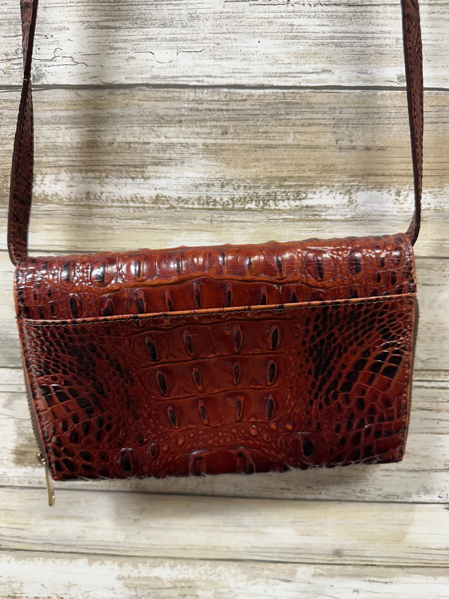 Crossbody Designer By Brahmin In Brown, Size:Small