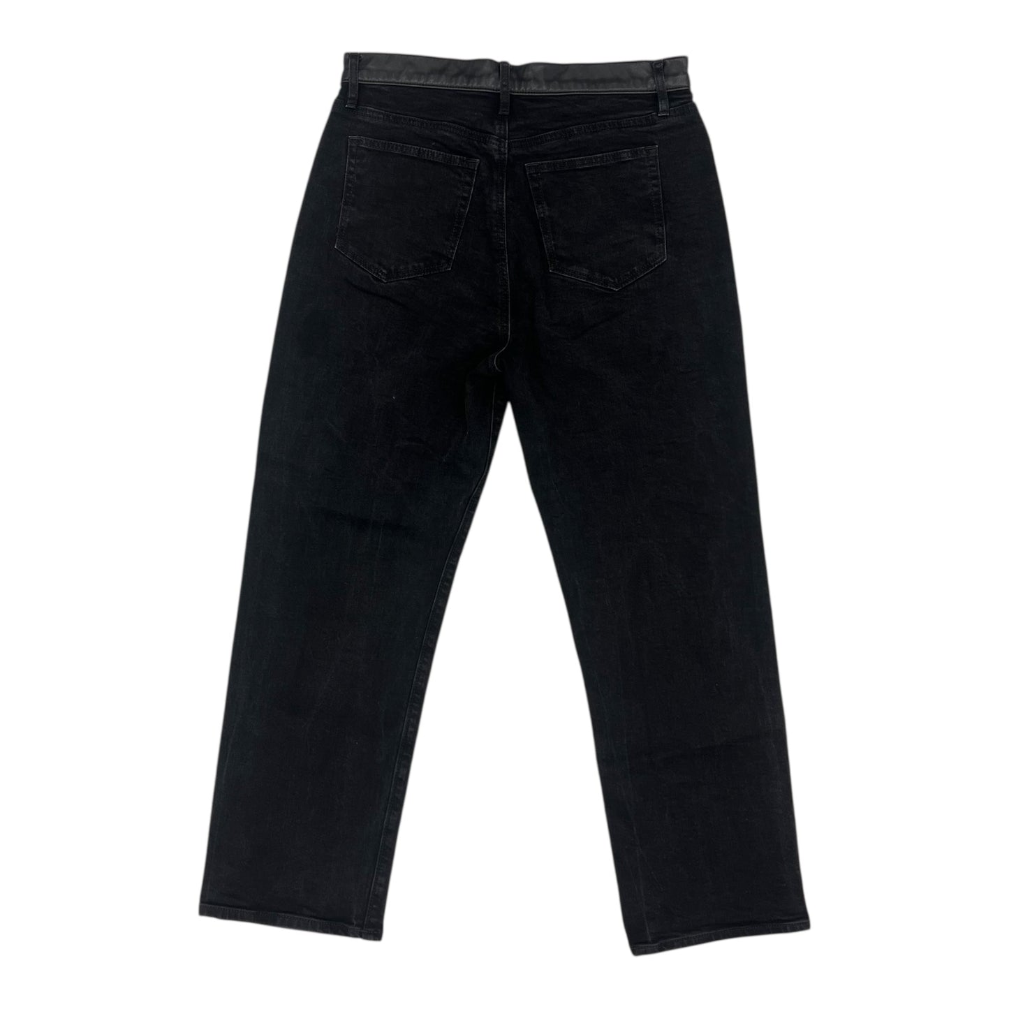 Jeans Straight By Loft In Black Denim, Size:8