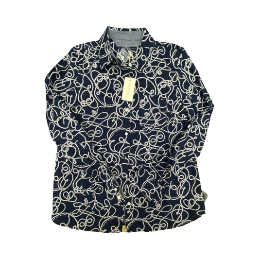 Top Ls By Tommy Hilfiger In Blue & White, Size:S
