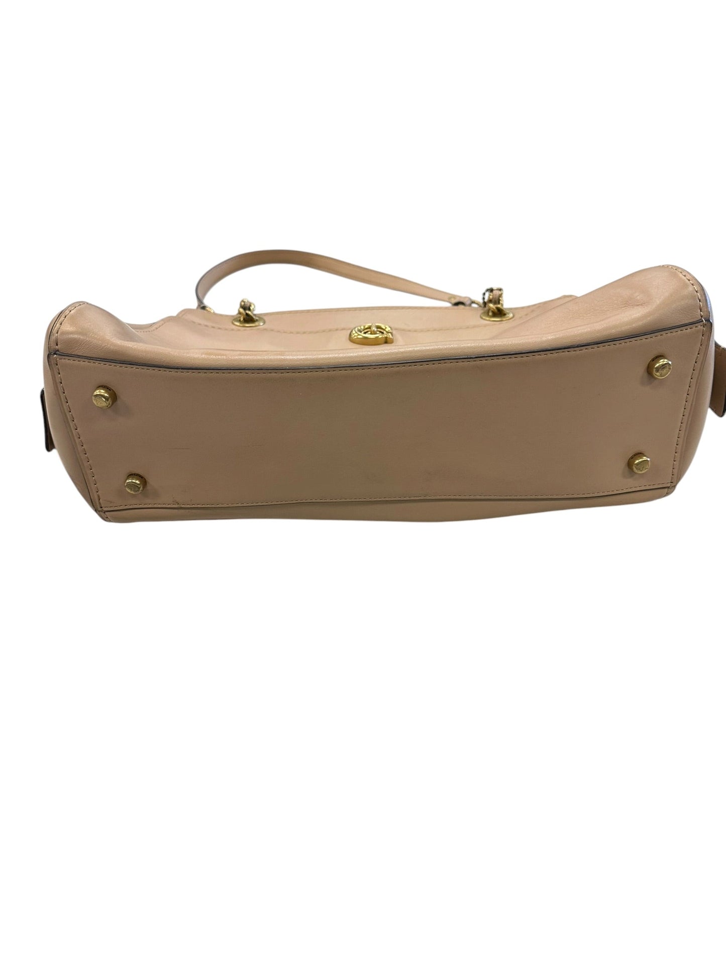 Handbag Designer By Coach In Tan, Size:Large