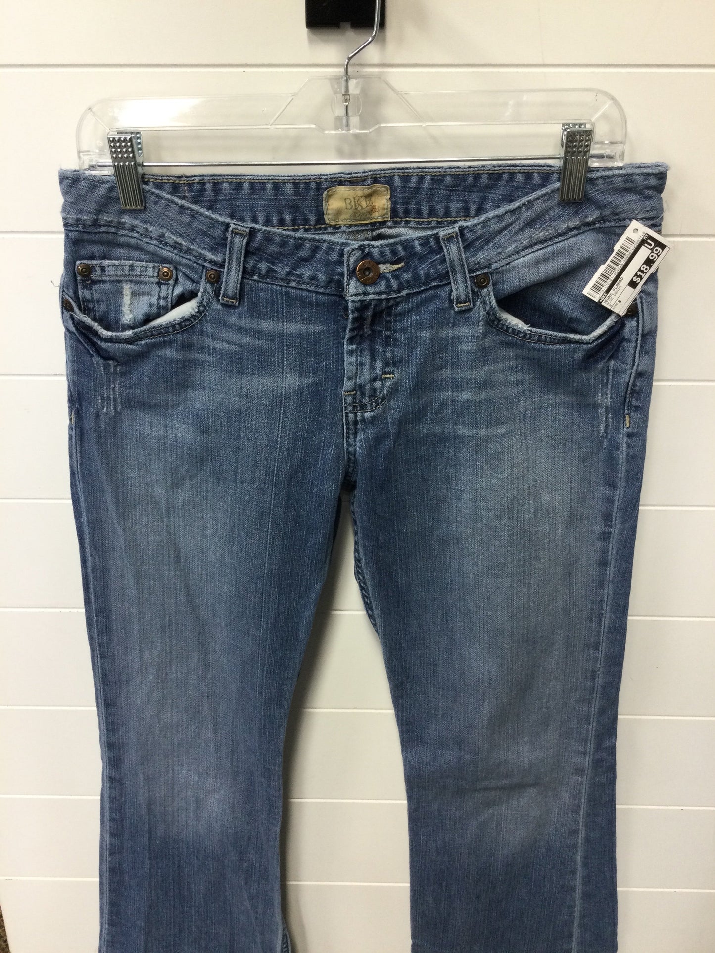 Jeans Flared By Bke In Blue Denim, Size:8