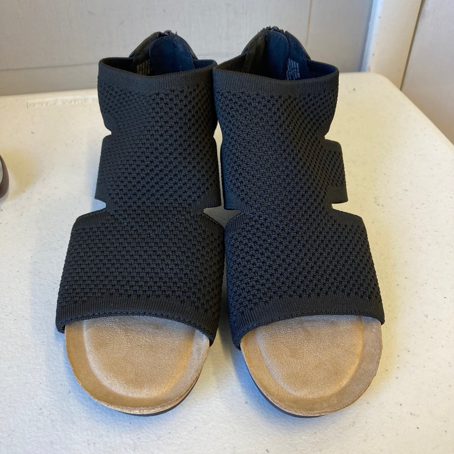 Sandals Heels Wedge By Croft And Barrow In Black, Size:8.5