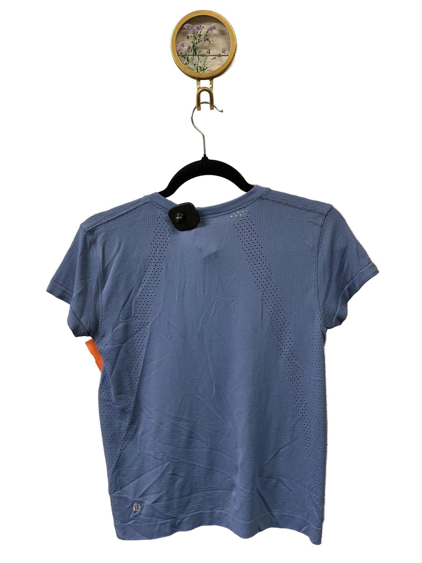 Athletic Top Ss By Lululemon In Blue, Size:4