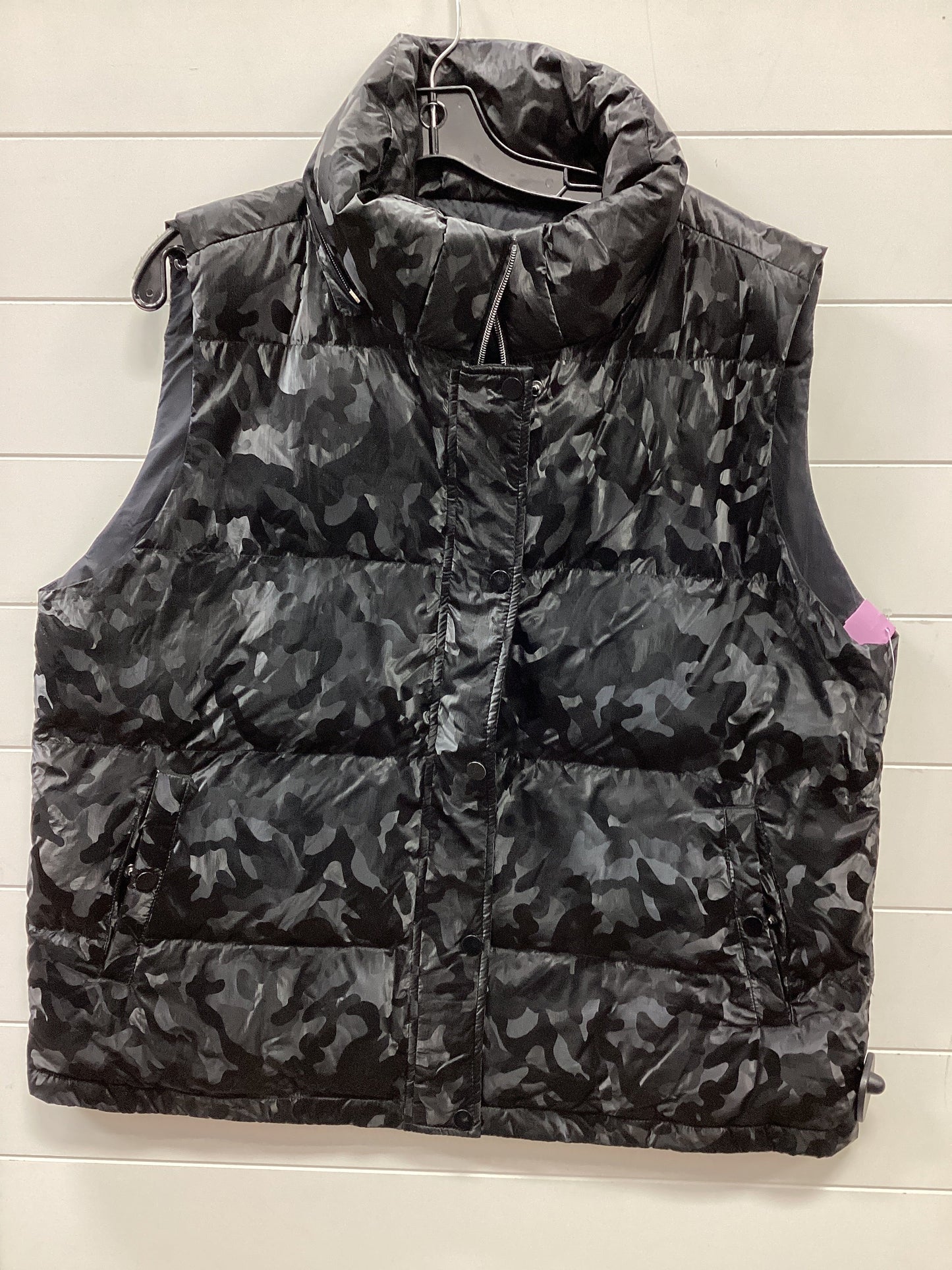 Vest Puffer & Quilted By Charlie B In Black, Size:Xl