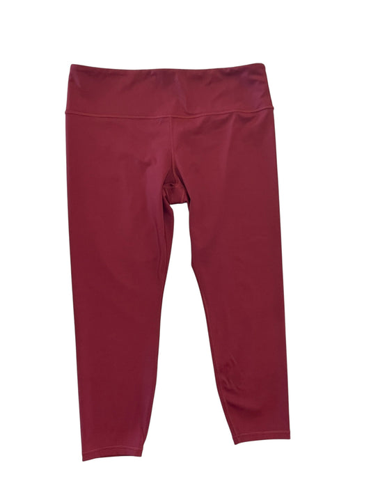 Athletic Leggings Capris By Athleta In Red, Size:Xl