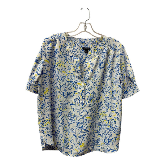 Top Ss By Ann Taylor In Blue & White, Size:Sp