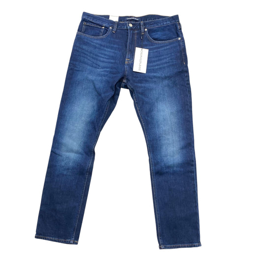 Jeans Skinny By Calvin Klein In Blue Denim, Size:16