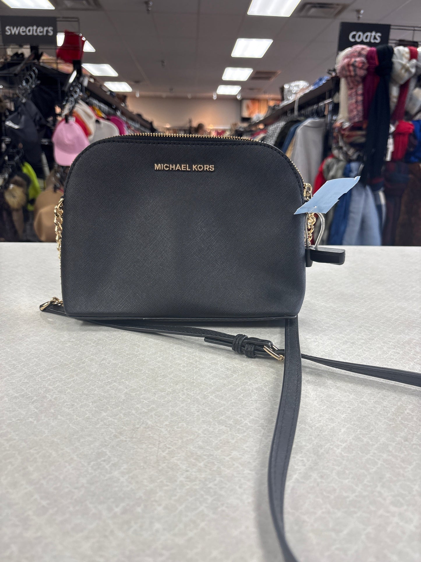 Crossbody Designer By Michael Kors In Black, Size:Medium