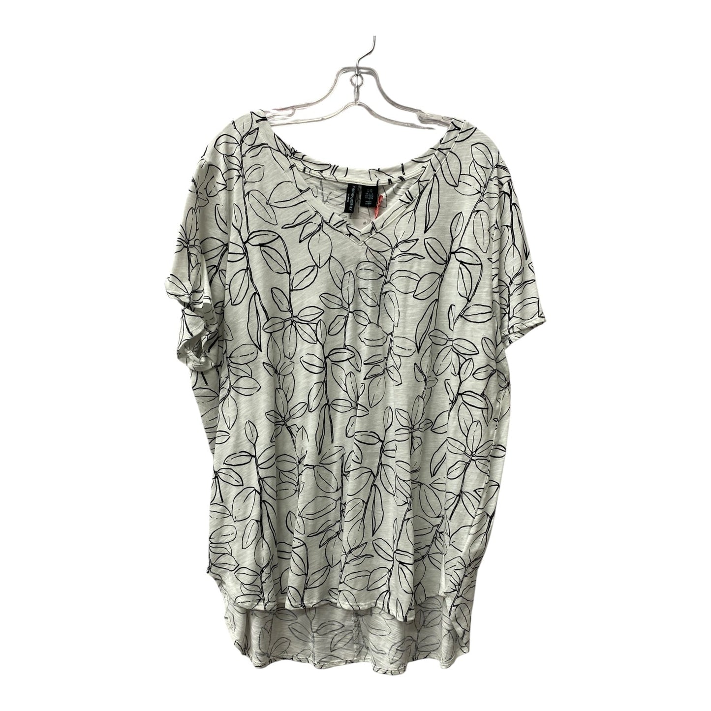 Top Ss By Cynthia Rowley In Black & White, Size:2X