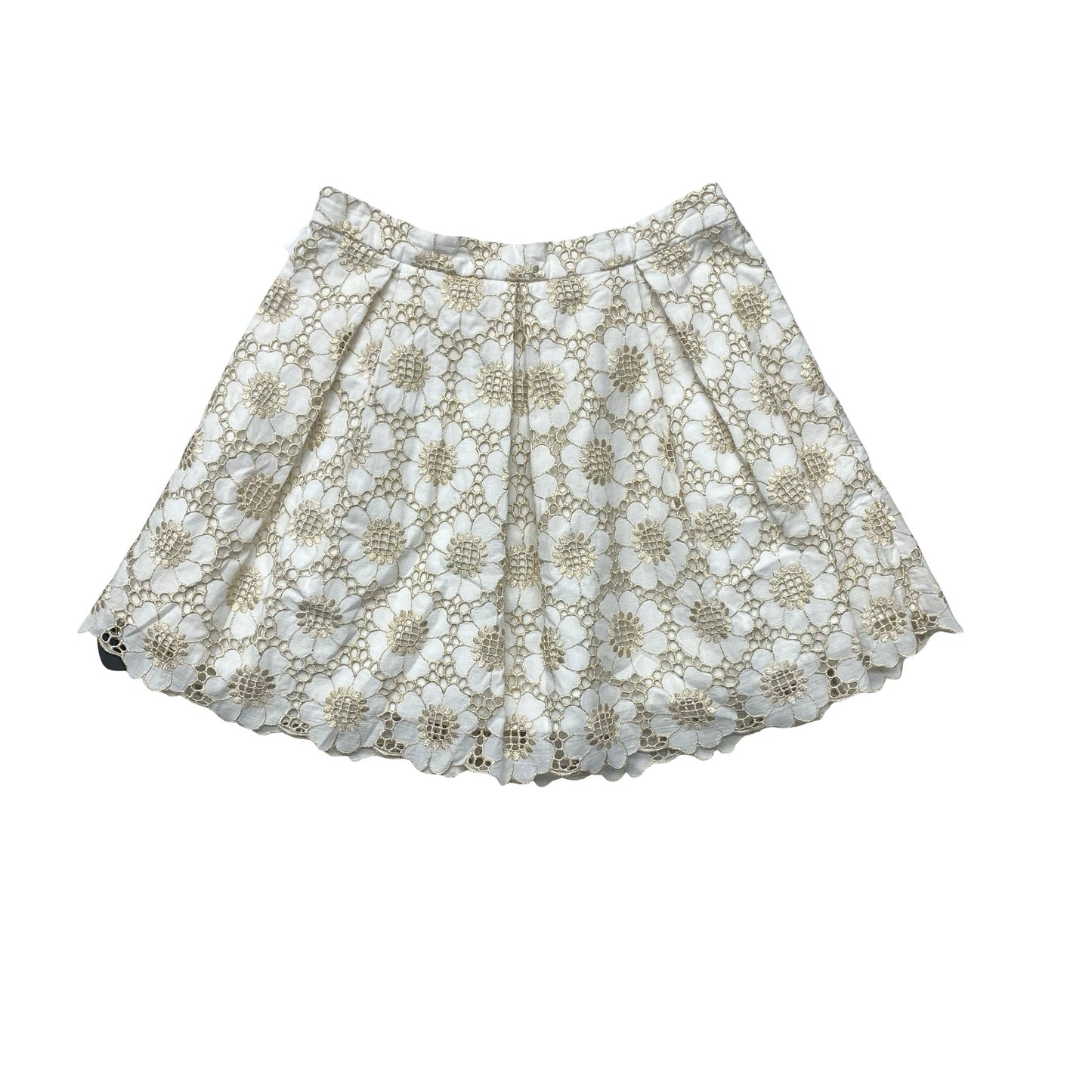 Skirt Designer By Lilly Pulitzer In Gold & White, Size:6