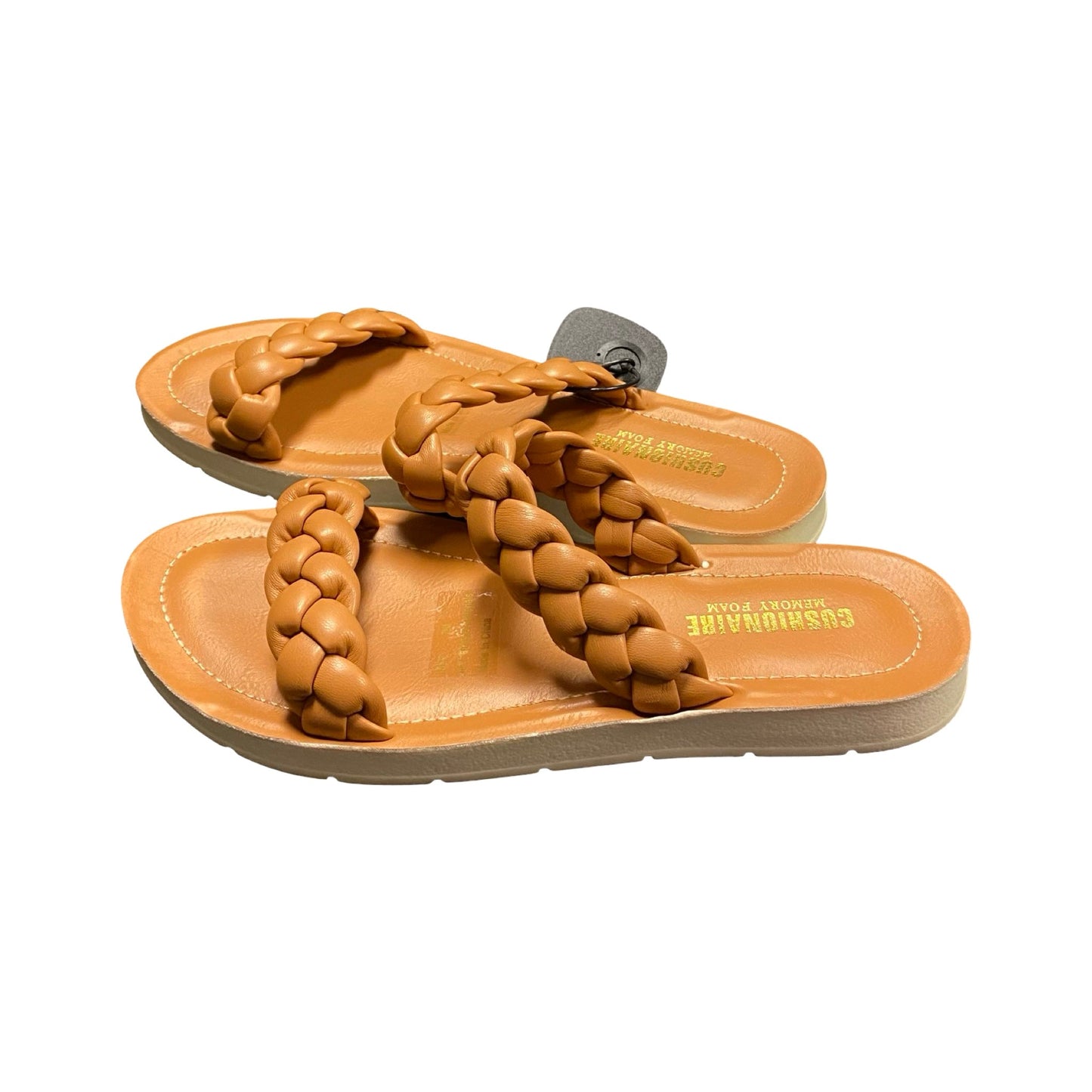 Sandals Flats By Cushionaire In Tan, Size:7.5