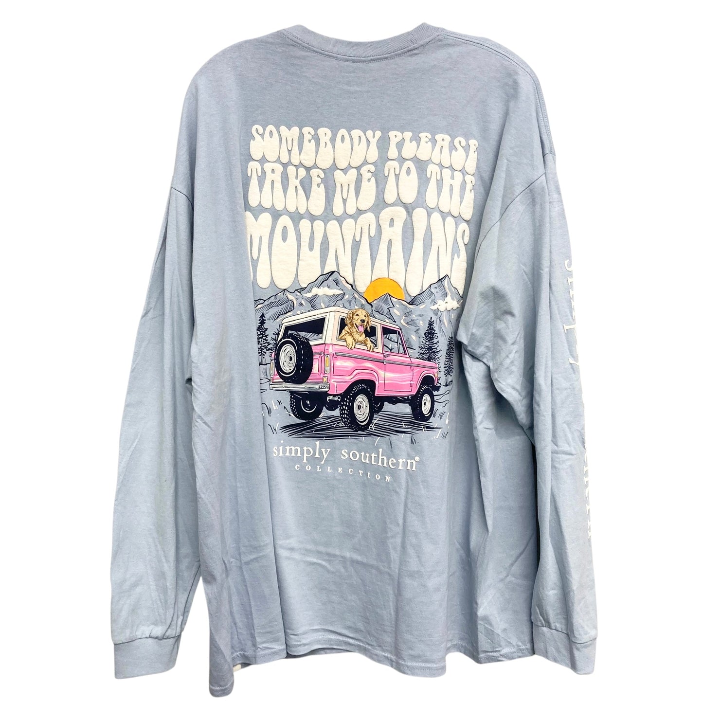 Top Ls By Simply Southern In Blue, Size:1X