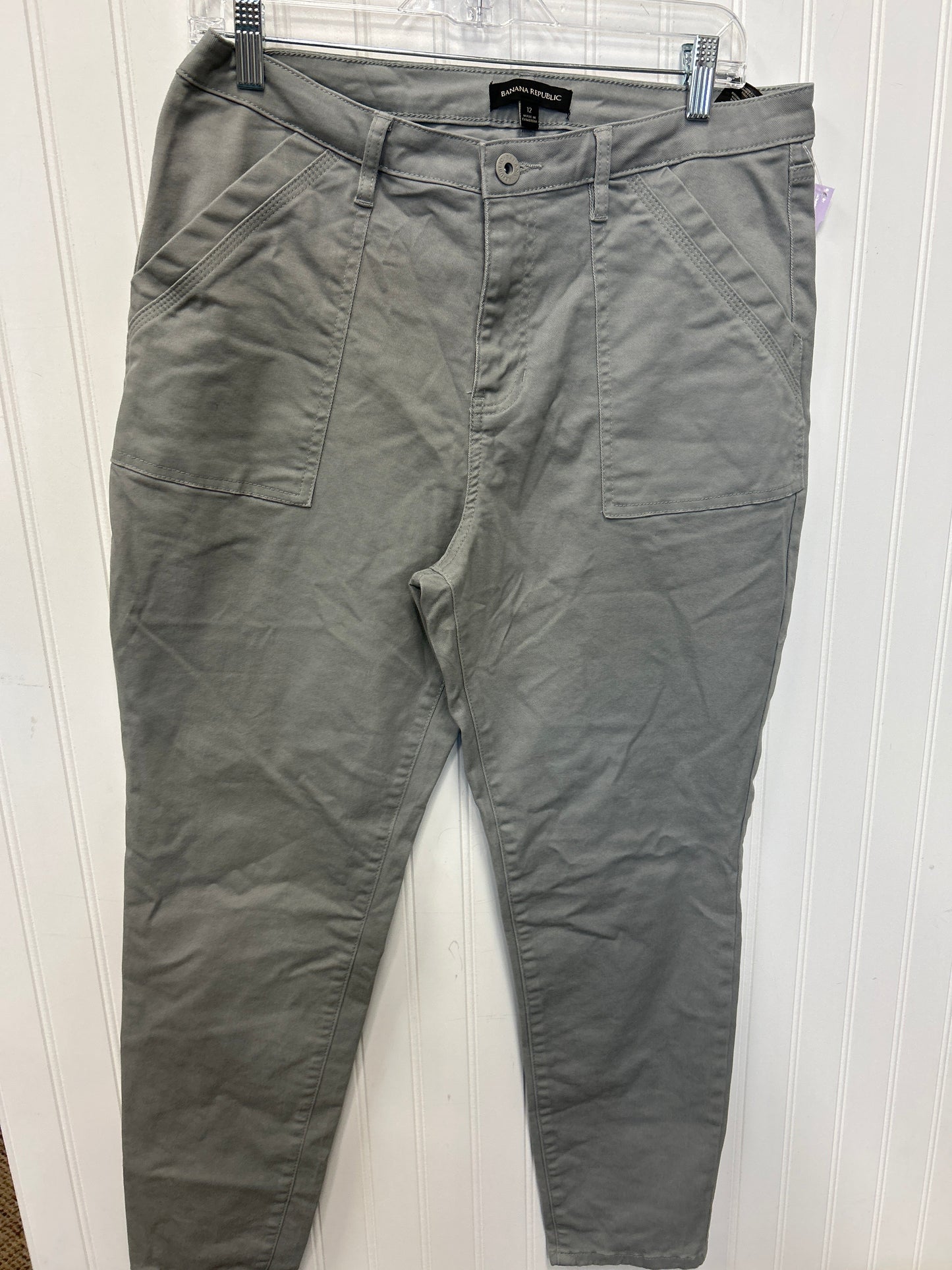 Jeans Skinny By Banana Republic In Grey Denim, Size:12
