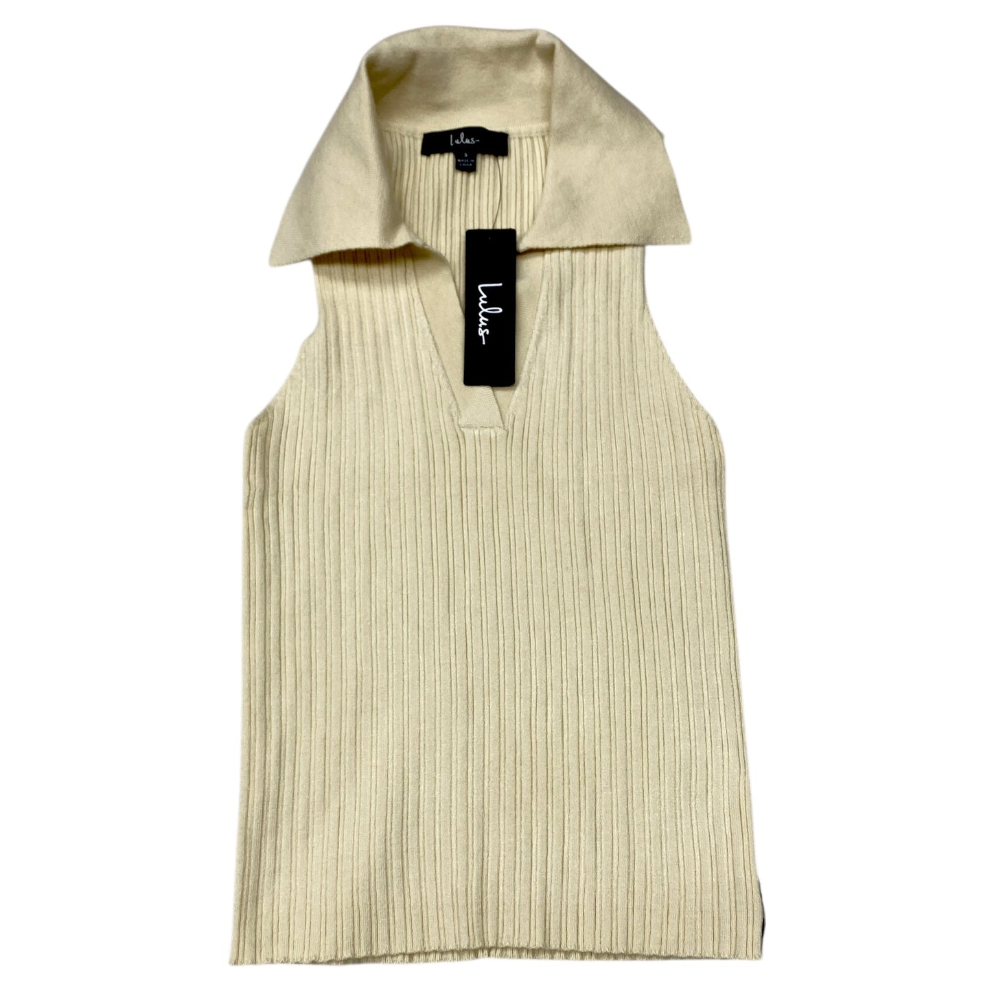 Top Sleeveless By Lulus In Cream, Size:S
