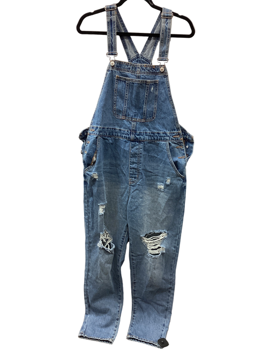 Overalls By Wax Jean In Blue Denim, Size:L