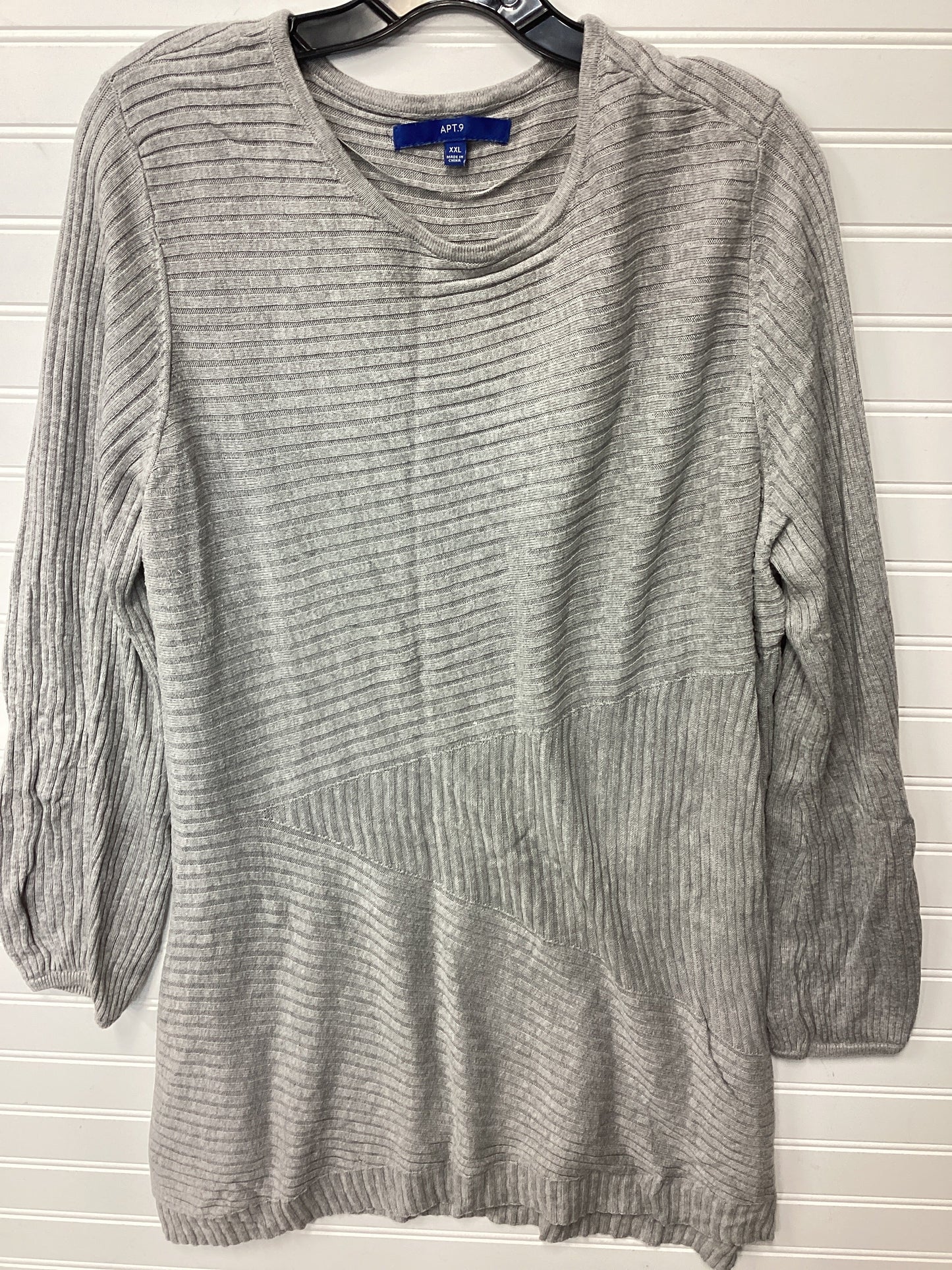 Tunic Ls By Apt 9 In Grey, Size:Xl