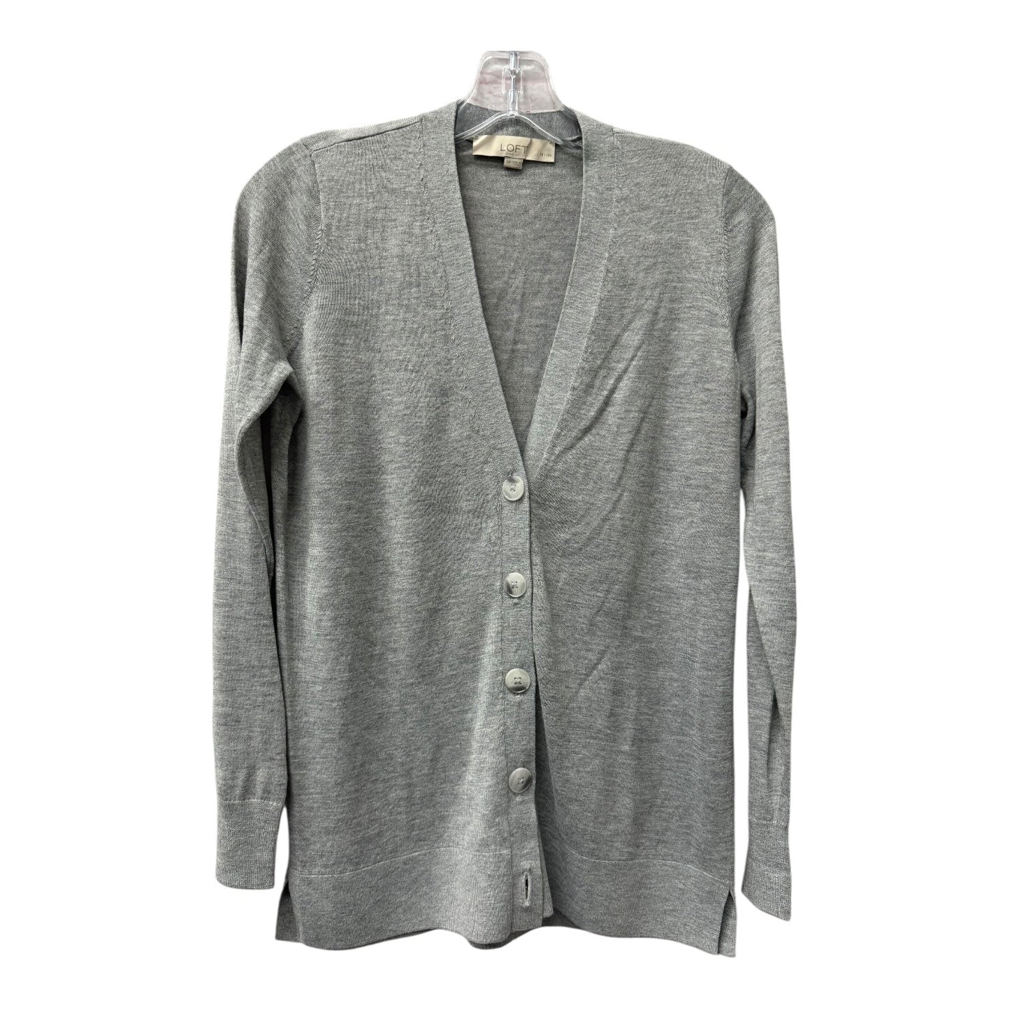 Cardigan By Loft In Grey, Size:Sp