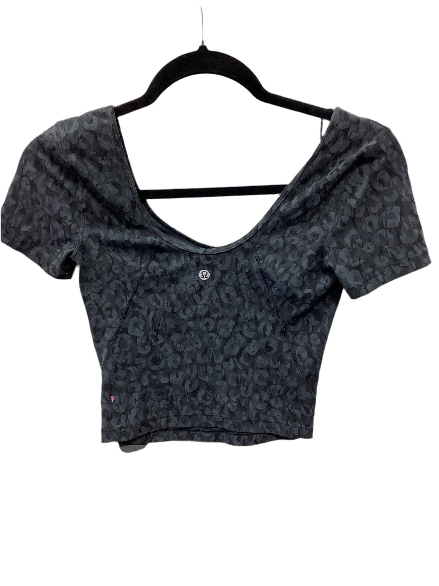 Athletic Top Ss By Lululemon In Grey, Size:2