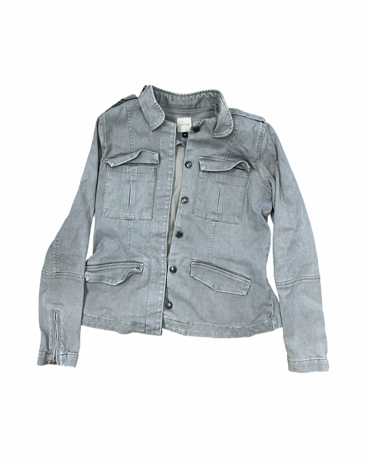 Jacket Denim By Joes Jeans In Grey Denim, Size:M