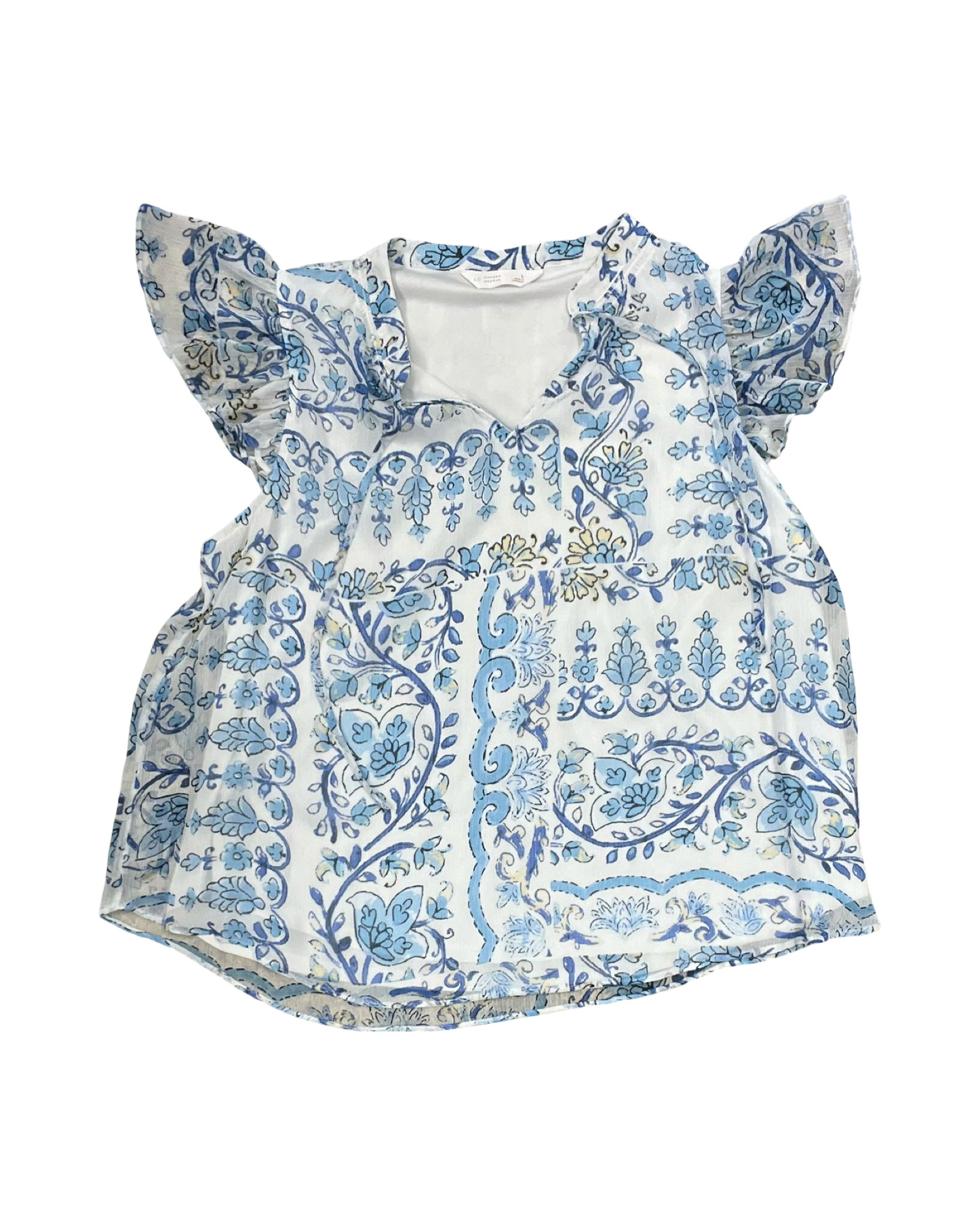 Top Ss By Lc Lauren Conrad In Blue & White, Size:L