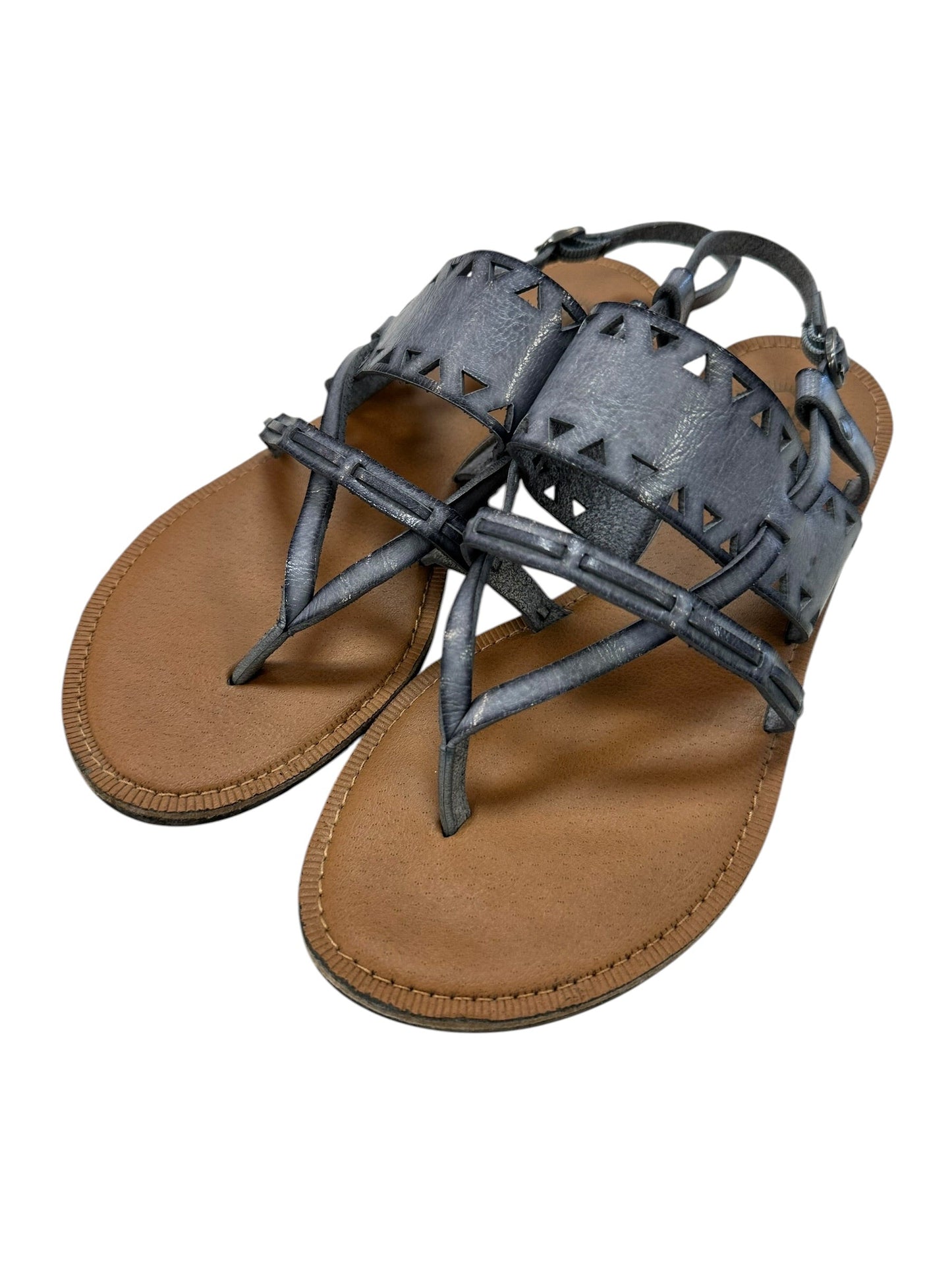Sandals Flats By True Craft In Blue, Size:7.5
