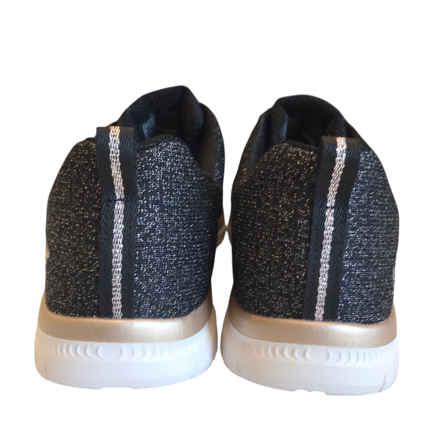 Shoes Sneakers By Skechers In Black & Silver, Size:10