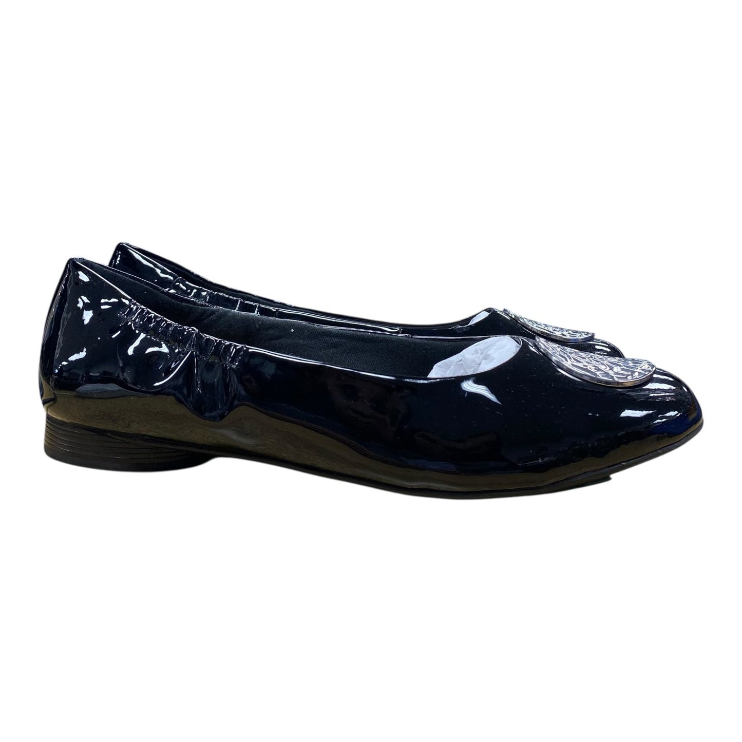 Shoes Flats By Clarks In Black, Size:9.5