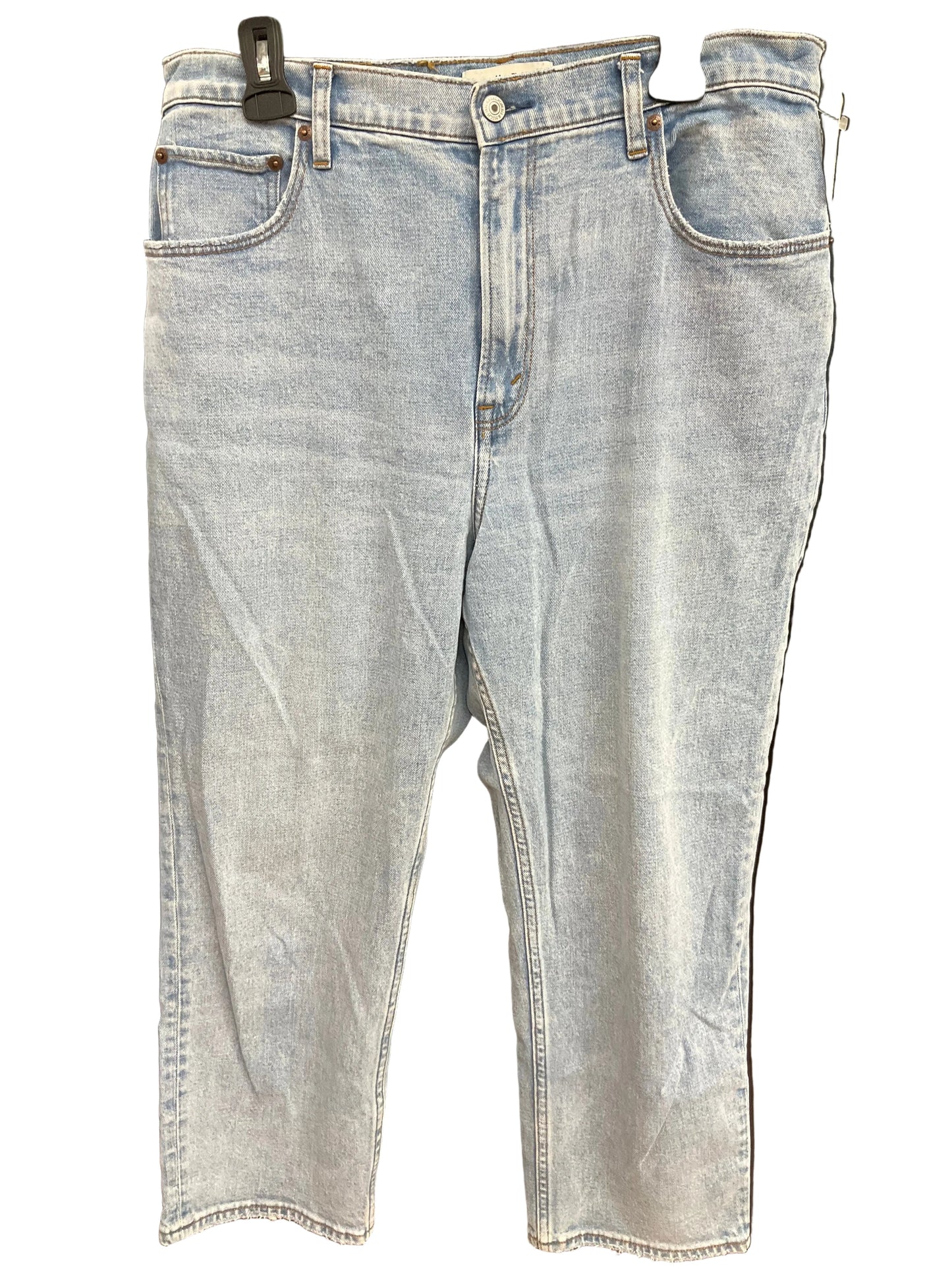 Jeans Straight By Abercrombie And Fitch In Blue Denim, Size: 14p
