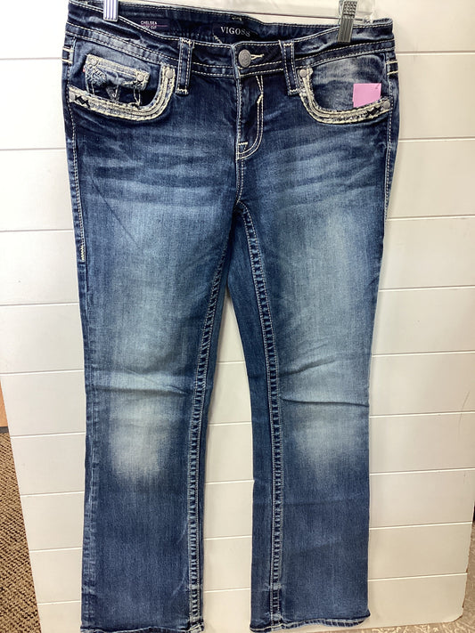 Jeans Boot Cut By Vigoss In Blue Denim, Size:6L