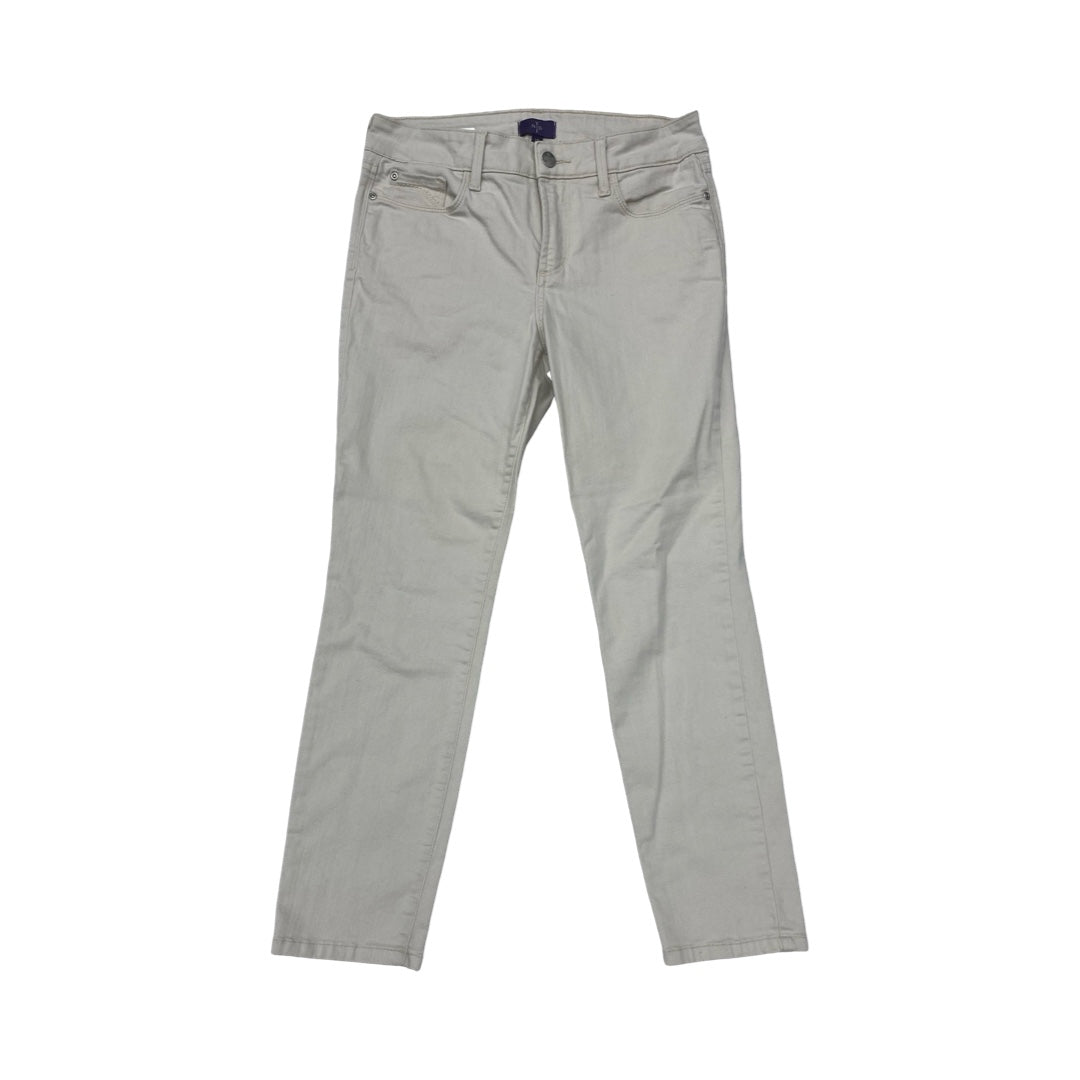Jeans Straight By Not Your Daughters Jeans In Tan Denim, Size:4P