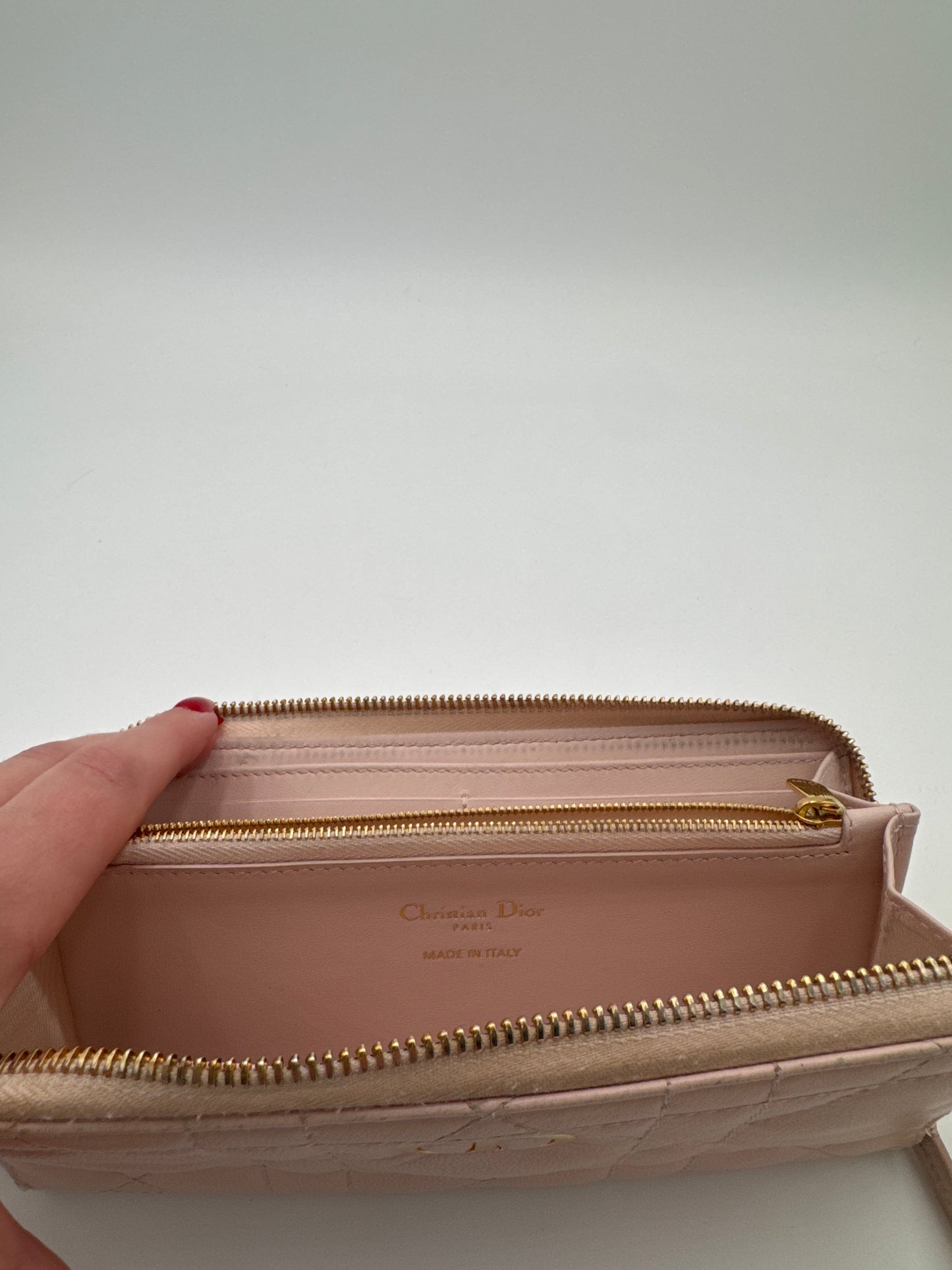 Wallet Luxury Designer By Dior In Pink, Size:Large